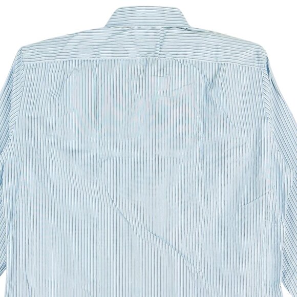 J. Crew Haberdashery Men's Blue/Green Striped Button-Down Shirt Size XL 17-17.5 - Picture 4 of 10